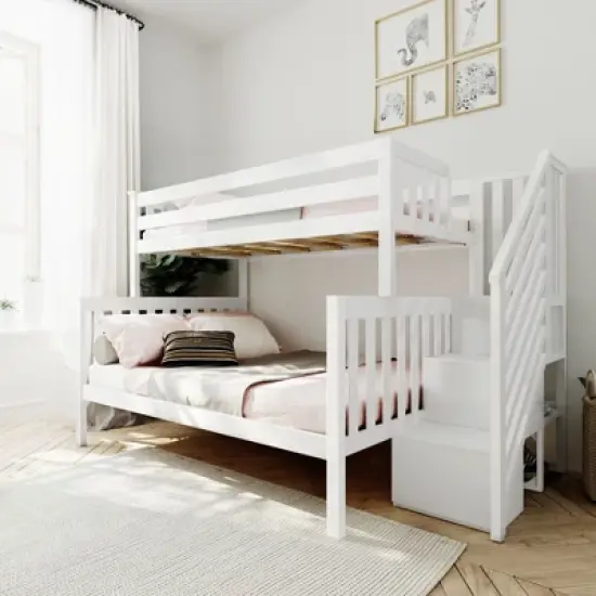 Max & Lily Twin over Full Staircase Bunk Bed image {1}