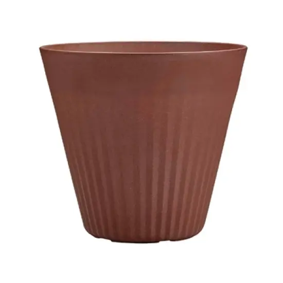 Crescent Garden Fold Eco-Friendly Plastic Round Planter Pot Red 22"x20" image {5}