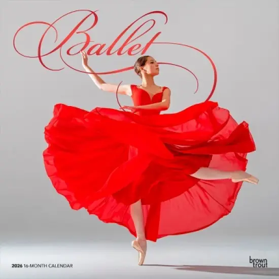 BrownTrout Ballet 2026 12"x24" Hanging Square Wall Calendar Plastic-Free image {9}