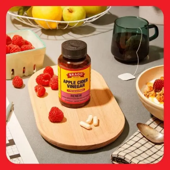 Bragg Apple Cider Vinegar Renew Vegan Dietary Supplement Capsules - 90ct image {3}