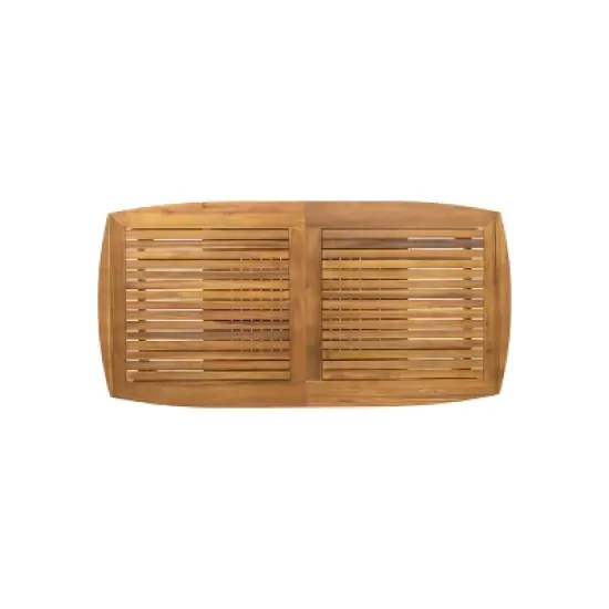 7-Piece Outdoor Dining Set Patio Set with PE Rattan Dining Chair and Extendable Dining Table, Acacia Wood, Gray+Natural-ModernLuxe image {7}