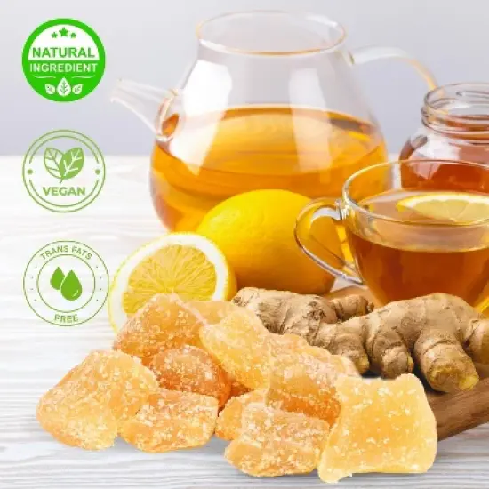 Crystallized Ginger Chunks by It's Delish, 2.5 Lb Jumbo Reusable Container image {5}