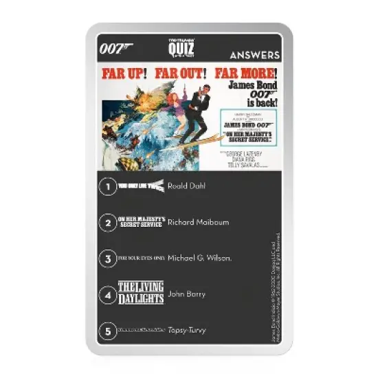 Top Trumps James Bond Every Assignment Card Game image {3}