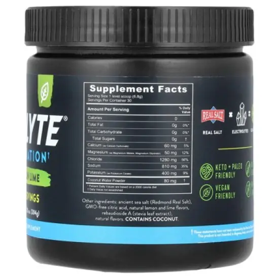 Redmond Re-Lyte&reg; Hydration, Lemon Lime, 7.2 oz (204 g) image {1}