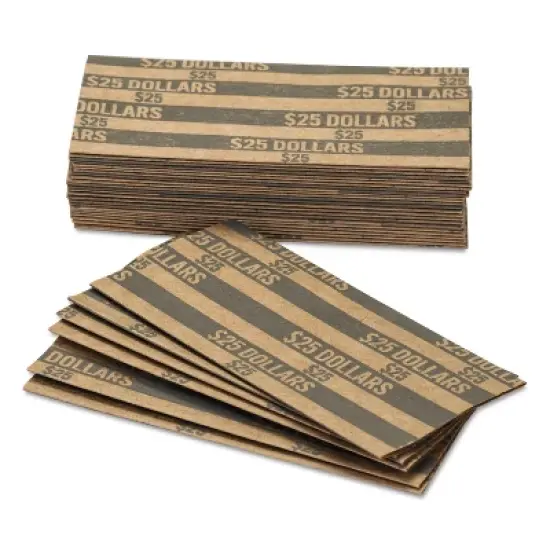 Pap-R Flat Coin Wrappers Dollar Coin $25 Pop-Open Wrappers 1000/Box 30100 image {5}