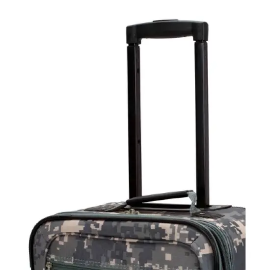 Rockland Melbourne 3pc Expandable ABS Hardside Checked Spinner Luggage Set - Camo image {3}
