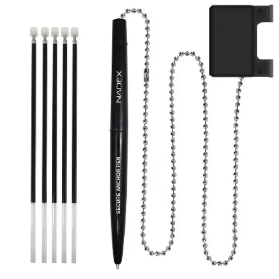 Nadex Coins&trade; Ball and Chain Security Pen Set (4 Pen; Black) image {2}