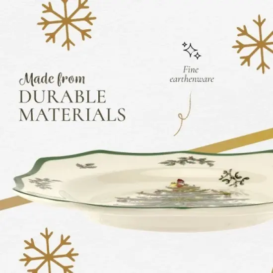 Spode Christmas Tree Scalloped Dinner Plate image {3}