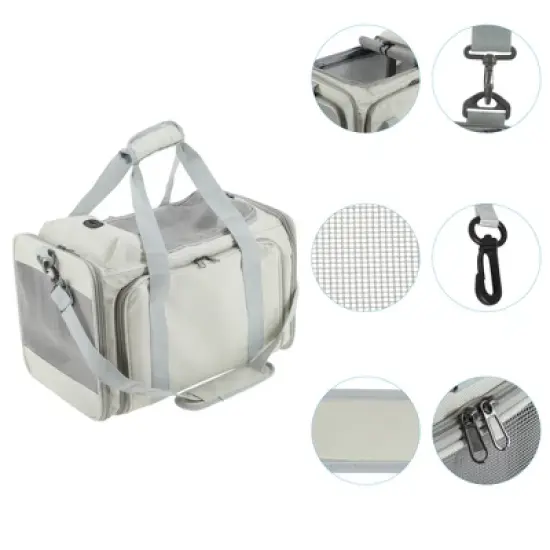 Unique Bargains Expandable Airline Approved Cat Carrier 1 Pc image {4}