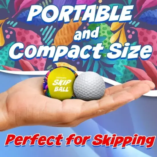 Activ Life 2 Pack Water Skip Balls, Summer Gifts for Kids and Family Beach Games, Ages 7-14 Year Old - Yellow Jungle image {3}
