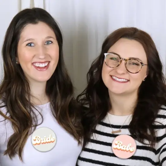 Big Dot of Happiness Bride's Babes - 3 inch Bachelorette Party Badge - Pinback Buttons - Set of 8 image {3}