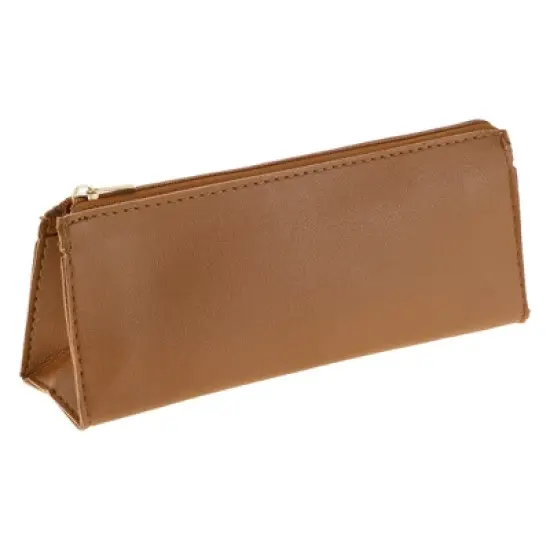 Unique Bargains Faux Leather Zipper Pencil Case image {8}