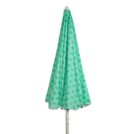 Picnic Time 5.5' Mermaid Beach Compact Umbrella - Teal image {5}