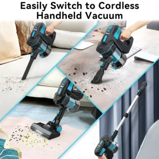 INSE V770 Cordless Vacuum Cleaner 12KPA Suction Power for Harwood Floor Cleaning image {4}