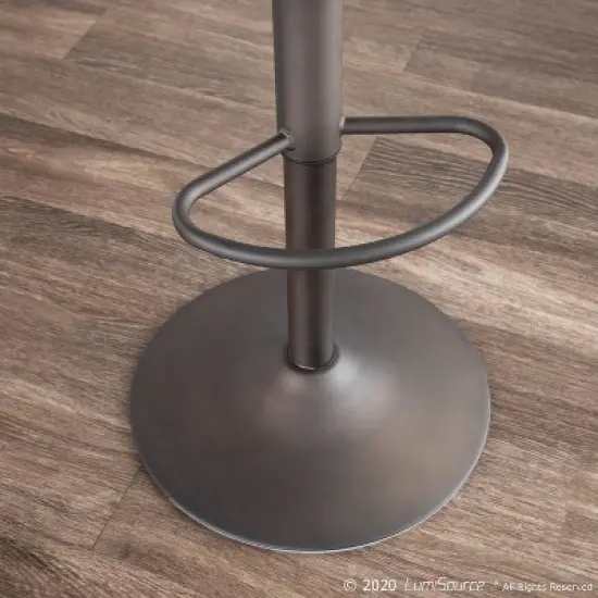 Set of 2 31.25" Duke Industrial Adjustable Height Barstools - LumiSource image {12}