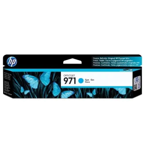 HP 971 Cyan Original Ink Cartridge, ~2,500 pages, CN622AM image {7}