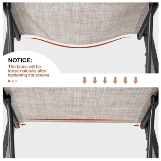 Crestlive Products Chaise Lounge Chair Outdoor Set of 2 Adjustable 5 Positions Pool Tanning Recliner Outdoor Lounge Furniture image {5}