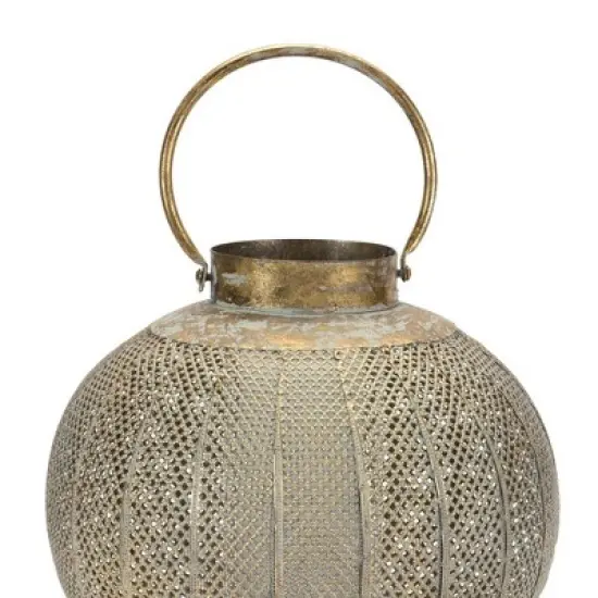 Punched Metal Candle Holder 11.5"H image {1}