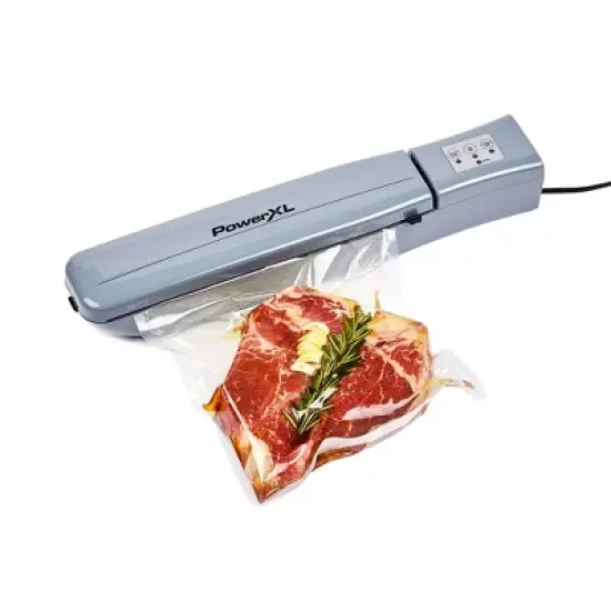 PowerXL Duo Nutrisealer Vacuum Sealer: Gray Food Sealer Machine, Metal & Plastic, Spot Clean, 90-Day Warranty image {4}