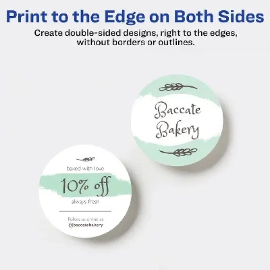 Avery Round Business Cards, 3" Diameter, White, 150 Total (5328) image {5}