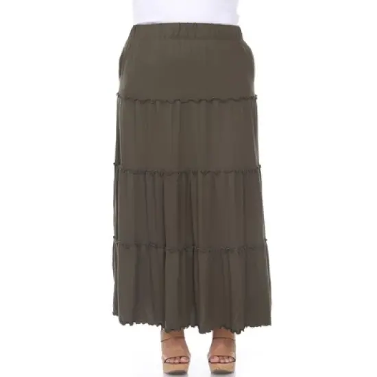 Plus Size Tiered Maxi Skirt image {6}