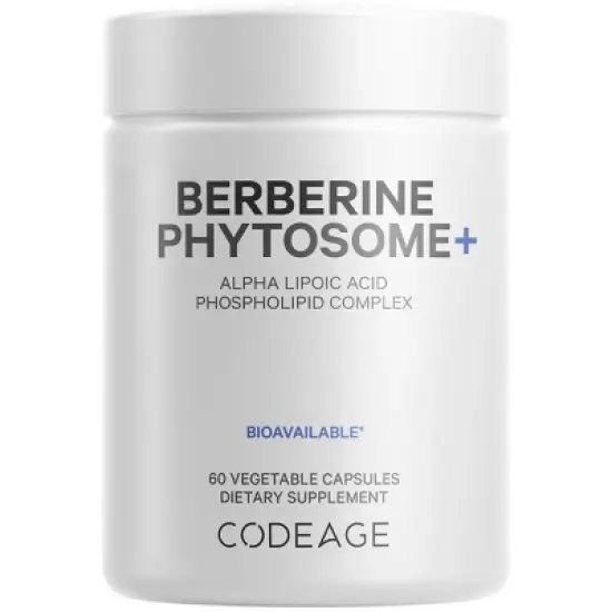 Codeage Berberine Phytosome Supplement - Berberine HCL, Alpha Lipoic Acid, Phospholipid Complex - 60ct image {13}