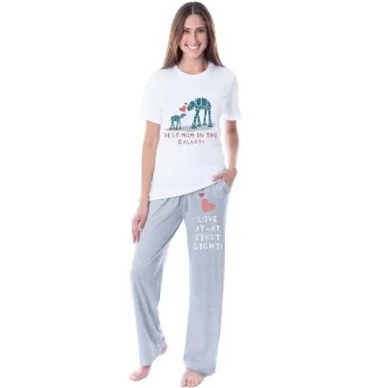 Star Wars Womens' Mother's Day Best Mom In The Galaxy Sleep Pajama Set Multicolored image {3}