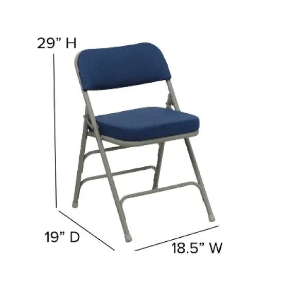Emma and Oliver 4 Pack Home & Office 18.5"W Party Events Padded Metal Folding Chair image {2}