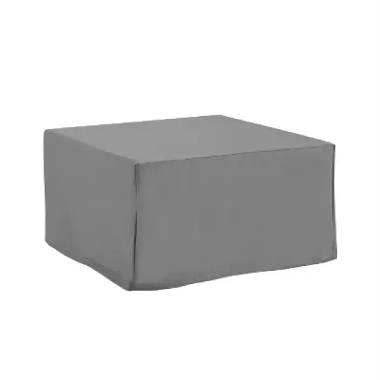 Outdoor Square Table & Ottoman Furniture Cover - Gray - Crosley image {3}