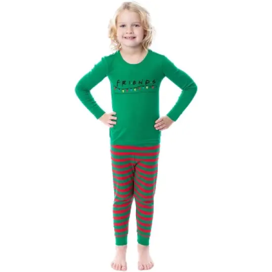 Friends The TV Series Christmas Lights Holiday Matching Family Pajama Set image {4}