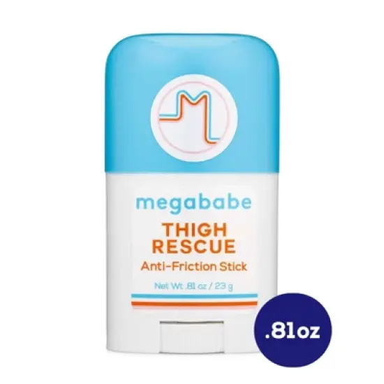 Megababe Thigh Rescue Lotion Anti-Chafe Stick - Trial Size - Pomegranate/Citrus Scent - 0.81oz image {6}