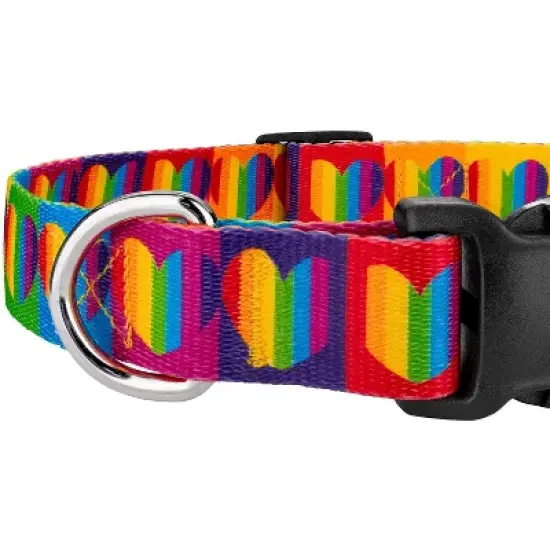 Country Brook Petz Deluxe Rainbow Hearts Dog Collar - Made In The U.S.A. image {6}