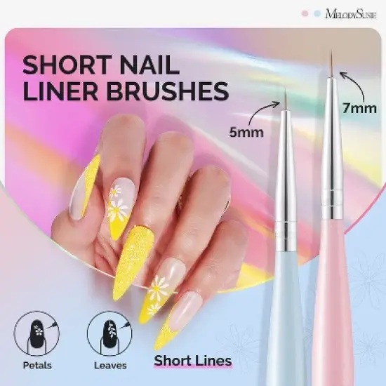 Nail Art Liner Brushes 5Pcs-5/7/9/11/20mm image {3}