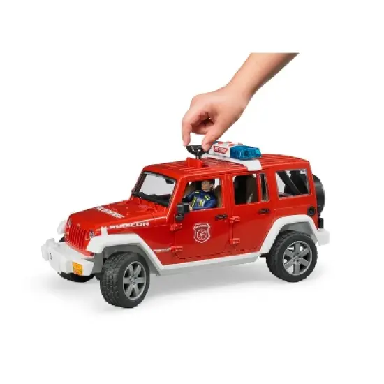 Bruder Jeep Rubicon Fire Vehicle with Fireman Figure image {2}