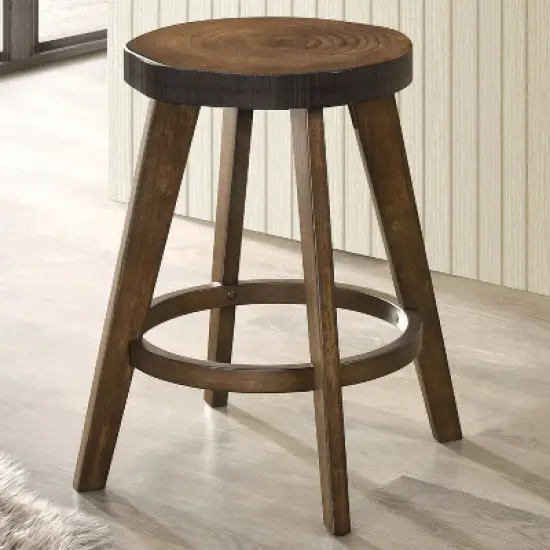 Ballivor Counter Height Dining Table Sets with USB Plug Dark Walnut - HOMES: Inside + Out image {4}