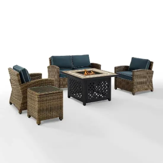 Crosley 5pc Bradenton Steel Outdoor Patio Fire Pit Furniture Set  image {6}
