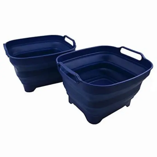SAMMART 7.5L (2 Gallons) Collapsible Dishpan with Draining Plug image {13}