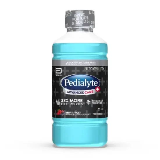 Pedialyte Advanced Care Plus Electrolyte Solution Hydration Drink - Berry Frost - 33.8 fl oz image {9}