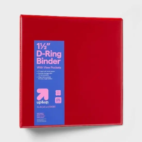 1.5" 3 Ring Binder Clear View - up&up&trade; image {9}