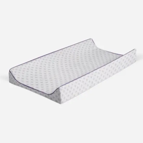 Bacati - Petals Quilted Muslin Changing Pad Cover Lilac image {6}
