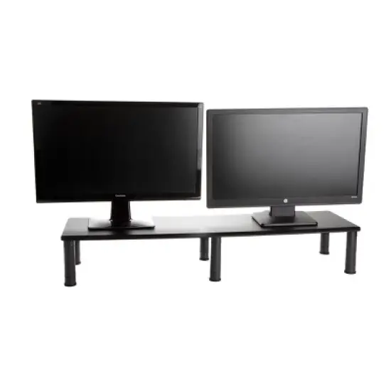 Mind Reader Large Dual Monitor Stand/Riser for Computer Screens Black image {8}