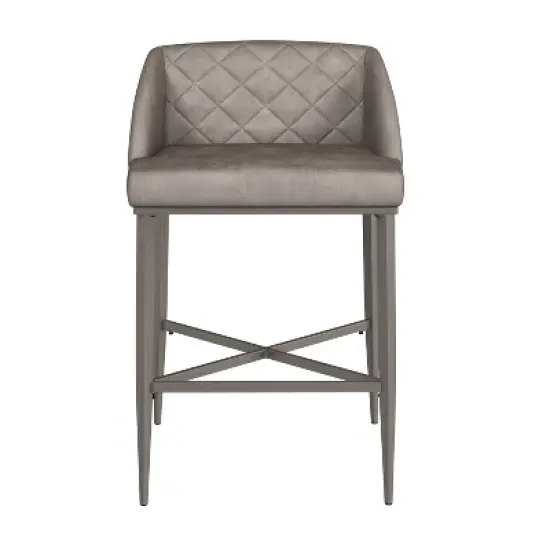 Set of 2 Phoenix Non Swivel Counter Height Barstool Gray - Hillsdale Furniture image {6}