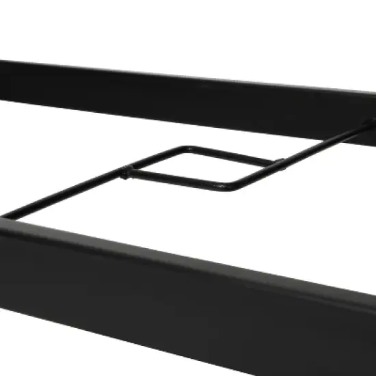 Flash Furniture Tory Commercial Grade Patio Table with Tempered Glass Top with Umbrella Hole and Steel Tube Frame image {8}