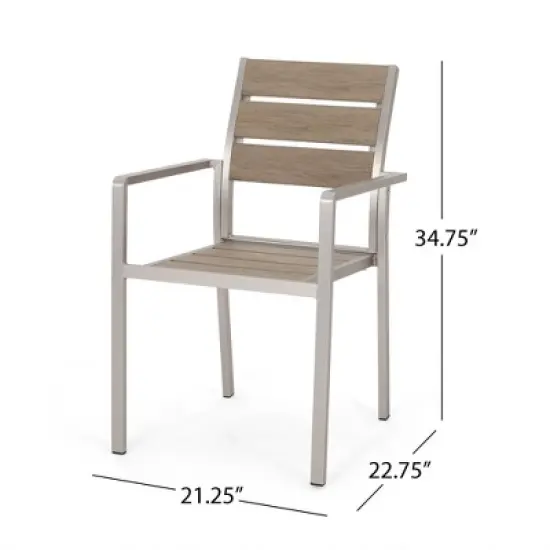 PAGED Patio Dining Chairs,Modern Outdoor Dining Chairs,Aluminum Chairs Suitable for Patio,Garden,2PC image {2}