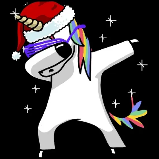 Men's Design By Humans Dabbing Unicorn Shirt Hip Hop Dab Santa Hat Christmas Shirt V By vomaria Tank Top image {1}