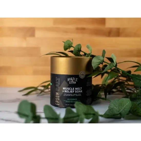 Hustle Clean 16oz Eucalyptus Epsom Bath Salt Soaks: Soothing, Dermatologist Tested image {6}