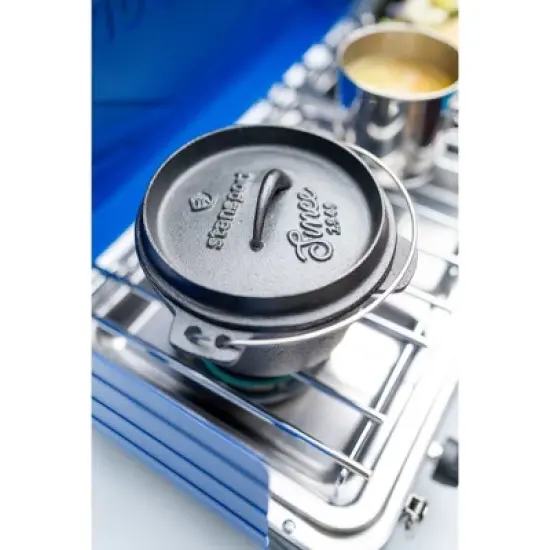 Stansport Preseasoned Cast Iron Flat Bottom Dutch Oven image {3}