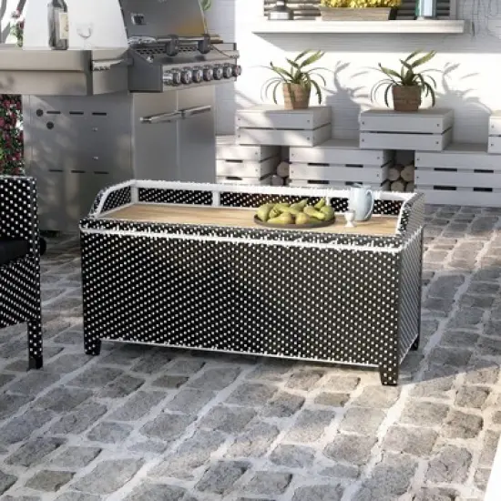 2pc Maksville Aluminum Patio Loveseat & Storage Bench - miBasics
 image {3}