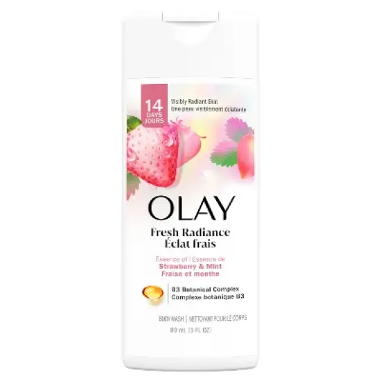 Olay Fresh Outlast Cooling Body Wash White Strawberry & Mint - Trial Size - 3 fl oz image {5}