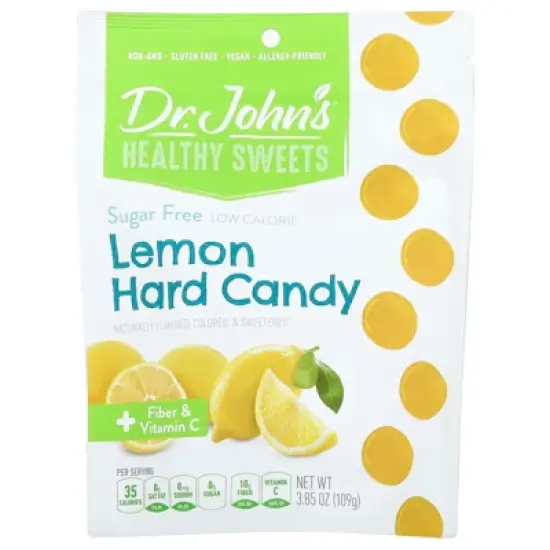 Dr. John's Healthy Sweets Lemon Hard Candy, + Fiber & Vitamin C, Sugar Free, 3.85 oz (109 g) image {2}